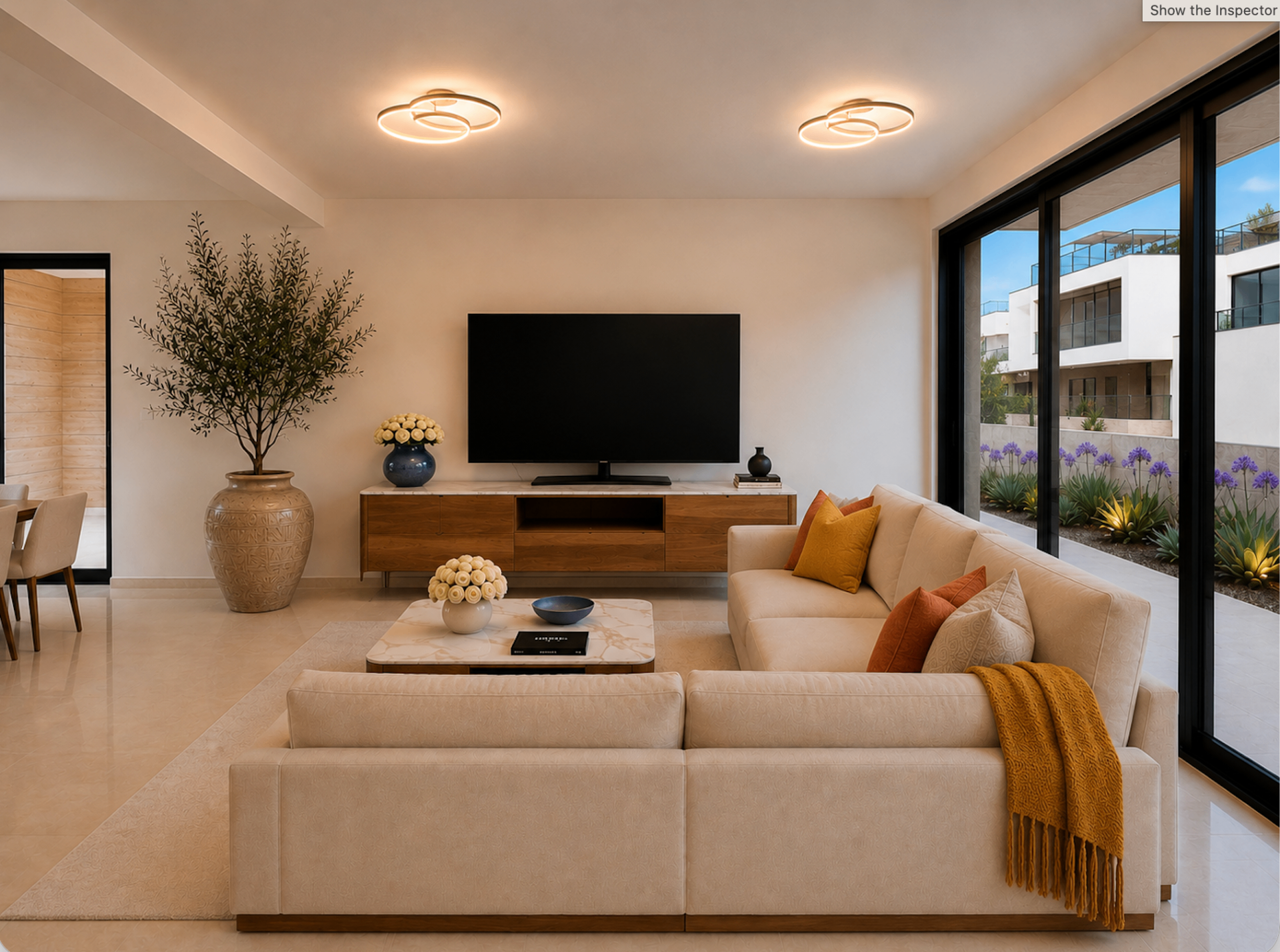 Mediterranean living room visualisation